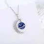 Waysles Crescent Moon Star Moonstone Necklace,Moon Star Earth Necklace, Sun Sunshine Necklace, Moon Lightning Necklace, Star Ring Holder S925 Sterling Silver Jewelry