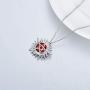SIMONLY Supernatural Necklace Sterling Silver Created Opal Sun Sunburst Pendant Supernatural Necklaces Jewelry