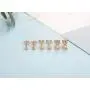 Rose Gold Stud Earrings for Women Men Girls- 3 Pairs of Hypoallergenic Sterling Silver Small Cubic Zirconia Earrings Set