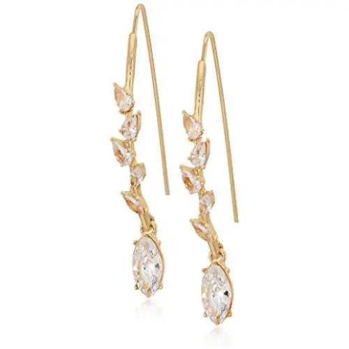Lonna & Lilly Womens Crystal Stone Threader Drop Earrings, Gold Lonna & Lilly Womens Crystal Stone Threader Drop Earrings, Gold