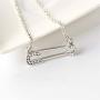 JczR.Y Safety Pin Necklace Pendant Hollow Exquisite Cubic Zirconia Pin Clavicle Chain Necklace Choker for Women Girls Fashion Jewelry Gift