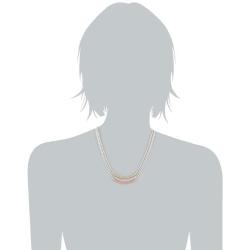 NINE WEST ''Sleek N Chic Tri Tone Triple Bar Pendant Necklace, 18''