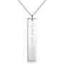 EPIRORA Mothers Birthday Gift S925 Sterling Silver Necklace I Love You Mom Vertical Bar Pendant Mom Jewelry from Daughter Son Kids