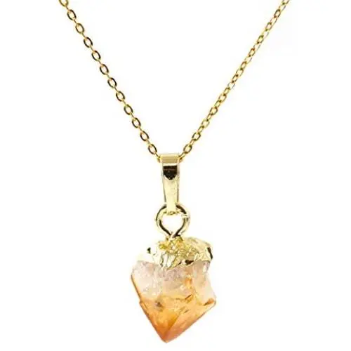 Genuine 925 Sterling Silver Small Tiny Raw Amethyst Citrine Gemstone Necklace 18 inch Healing Crystals Chakra Stones Fine Jewelry Women Girls Birthday Mothers Gifts