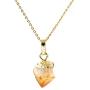 Genuine 925 Sterling Silver Small Tiny Raw Amethyst Citrine Gemstone Necklace 18 inch Healing Crystals Chakra Stones Fine Jewelry Women Girls Birthday Mothers Gifts