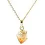 Genuine 925 Sterling Silver Small Tiny Raw Amethyst Citrine Gemstone Necklace 18 inch Healing Crystals Chakra Stones Fine Jewelry Women Girls Birthday Mothers Gifts