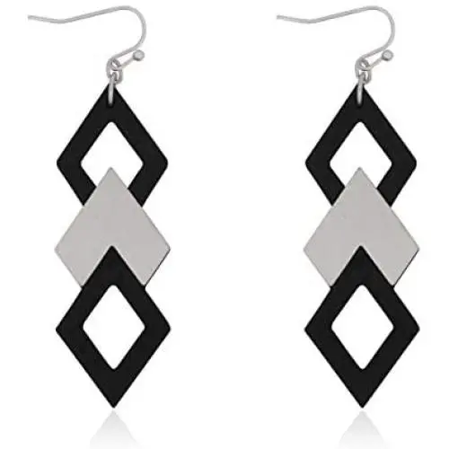 Bohemian Geometric Natural Wood Statement Earrings - Ethnic Wooden Leaf, Teardrop, Moroccan, Triangle Dangles Bohemian Geometric Natural Wood Statement Earrings - Ethnic Wooden Leaf, Teardrop, Moroccan, Triangle Dangles
