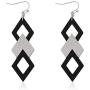 Bohemian Geometric Natural Wood Statement Earrings - Ethnic Wooden Leaf, Teardrop, Moroccan, Triangle Dangles