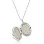 Sterling Silver Oval Hand-Engraved Locket Necklace, 18''