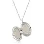 Sterling Silver Oval Hand-Engraved Locket Necklace, 18''