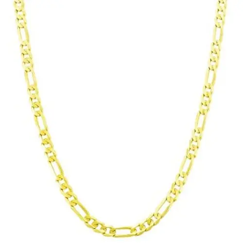 Nuragold 10k Yellow Gold 4mm Figaro Chain Link Pendant Necklace, Mens Womens Lobster Lock 16'' 18'' 20'' 22'' 24'' 26'' 28'' 30'' Nuragold 10k Yellow Gold 4mm Figaro Chain Link Pendant Necklace, Mens Womens Lobster Lock 16'' 18'' 20'' 22'' 24'' 26'' 28'' 30''