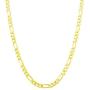 Nuragold 10k Yellow Gold 4mm Figaro Chain Link Pendant Necklace, Mens Womens Lobster Lock 16'' 18'' 20'' 22'' 24'' 26'' 28'' 30''