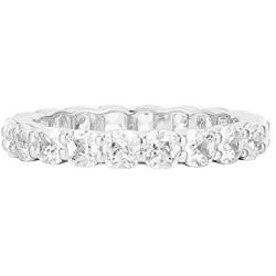 PAVOI 14K Gold Plated Rings Cubic Zirconia Love Ring | 3mm Cushion Cut Stackable Rings for Women | Gold Rings for Women