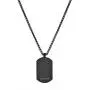 Geoffrey Beene Mens Engraving-Stainless Steel Dog Tag Pendant Necklace with Cubic Zirconia Stone Geoffrey Beene Mens Engraving-Stainless Steel Dog Tag Pendant Necklace with Cubic Zirconia Stone