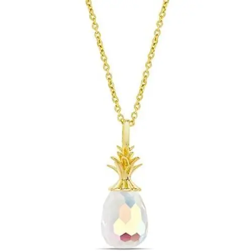 SamanthaStone Aurora Borealis CZ Pineapple Pendant Necklace SamanthaStone Aurora Borealis CZ Pineapple Pendant Necklace