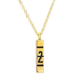 SKQIR Mens Stainless Steel Vertical Cuboid Xanax Pill ID Bar Pendant Necklace Jewelry
