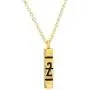 SKQIR Mens Stainless Steel Vertical Cuboid Xanax Pill ID Bar Pendant Necklace Jewelry