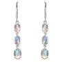 Shop LC 925 Sterling Silver Platinum Plated Oval Opal Bridal Wedding Dangle Earrings Prom Jewelry for Women Mothers Day Gifts 45mm