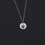 KUIYAI Marijuana Weed Leaf Pendant Necklace Bracelet Cutout Hemp Leaves Necklace Cannabis Jewelry