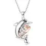 KesaPlan 14K Rose Gold Flower Dolphin Pendant Necklace for Women Dolphin Pendant Necklace Crystals from Swarovski, Valentines day Anniversary Jewelry KesaPlan 14K Rose Gold Flower Dolphin Pendant Necklace for Women Dolphin Pendant Necklace Crystals from Swarovski, Valentines day Anniversary Jewelry