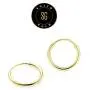 SOLIDGOLD - 14K Yellow Gold Endless Infinity Dainty Small Hoop Sleeper Earrings | 12mm