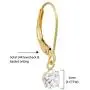 14k Yellow or White Gold Leverback Earrings with Cubic Zirconia CZ Dangles | Various Sizes | Gift Boxed