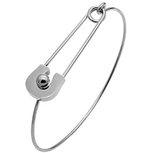 AILUOR Fashion Safety Pin Hook Bangle Bracelet, Vintage Punk Classic Simple Love Bracelet Jewelry Unisex