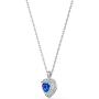 SWAROVSKI Womens One Heart Jewelry Collection, Rhodium Finish, Blue Crystals, Clear Crystals