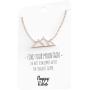 Happy Kisses Mountain Necklace for Women with Snow Top – Pendant Gift for Skiers, Hikers, Campers, Climbers and Nature Lovers – Silver, Rose Gold & Gold