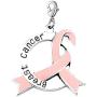 CENWA Pink Ribbon Enamel Breast Cancer Awareness Necklace/Zipper Pull Pink Awareness Breast Cancer Support Gift Keep Fighting Jewelry