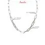 Avanlin Punk 6mm Paperclip Link Chain Necklace Silver Plated1 Layer Necklaces Jewelry for Women and Girls