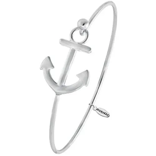 NOUMANDA Womens Nautical Jewelry Sailors Anchor Easy Open Hook Bracelet Bangle NOUMANDA Womens Nautical Jewelry Sailors Anchor Easy Open Hook Bracelet Bangle