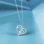 Billie Bijoux Silver Necklaces for Women 925 Sterling Silver Infinity Heart Love Diamond Pendant Neckalce Gift for Women Girls Girlfriends Valentines Day Mothers Day