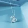 Billie Bijoux Silver Necklaces for Women 925 Sterling Silver Infinity Heart Love Diamond Pendant Neckalce Gift for Women Girls Girlfriends Valentines Day Mothers Day