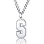ChainsPro Men/Women Stunning Monogram Letter Necklace, A to Z Initial Charm with Chain-22+2''-Adjustable, 316L Stainless Steel/Gold Plated/Black (Send Gift Box)