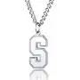 ChainsPro Men/Women Stunning Monogram Letter Necklace, A to Z Initial Charm with Chain-22+2''-Adjustable, 316L Stainless Steel/Gold Plated/Black (Send Gift Box)