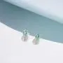 LUHE Pineapple Pendant Necklace,Pineapple Stud Earrings,Pineapple Threader Earrings,Sterling Silver Two-Tone Pineapple Jewelry Gift for Women Teens Girls