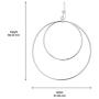 SolidSilver - Sterling Silver CZ Accent Double Hoop in Hoop Dangle Earrings | Round or Square