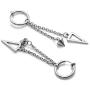 Xusamss Punk Jewelry Stainless Steel Huggie Hinged Earrings Spike Triangle Dangle Drop Earrings