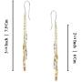 Womens Two Tone 925 Sterling Silver & 14k Gold-Filled Twisted Long Dangle Earrings