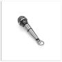 Xusamss Punk Rock Titanium Steel Microphone Pendant Necklace,22inches Box Chain
