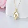 10K 14K 18K Yellow Gold Mother and Child Pendent Necklace with White Shellfish for Mother Mom, 14K Solid Gold Necklace Jewelry Gift for Mom, Wife 10K 14K 18K Yellow Gold Mother and Child Pendent Necklace with White Shellfish for Mother Mom, 14K Solid Gold Necklace Jewelry Gift for Mom, Wife