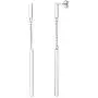 SILVERCUTE Bar Earrings for Women Girls|925 Sterling Silver Minimalist Thin Bar Dangle Drop Earrings in Silver Gold Rose Gold Color, with Gift Box