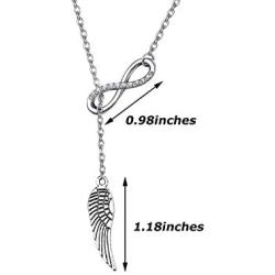 KUIYAI Memorial Infinity Angel Wing Necklace Family Remembrance Gift Godchild Gift