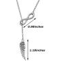 KUIYAI Memorial Infinity Angel Wing Necklace Family Remembrance Gift Godchild Gift
