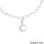 AUBE JEWELRY Hypoallergenic 925 Sterling Silver Moon Charm with Lobster Clasp for Bracelets or Necklaces