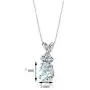 14 Karat White Gold Pear Shape 0.50 Carats Aquamarine Diamond Pendant 14 Karat White Gold Pear Shape 0.50 Carats Aquamarine Diamond Pendant