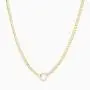 gorjana Womens Wide Curb Chain Link Wilder Necklace, 18K Gold Plated, Parker Clasp