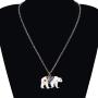 WEVENI Enamel Alloy Lovely Polar Bear Necklace Pendant Chain Jewelry Gifts for Women Girls Ladies