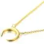 Crescent Moon Necklace Double Horn Pendant | 925 Sterling Silver Crescent Moon Necklace Double Horn Pendant | 925 Sterling Silver